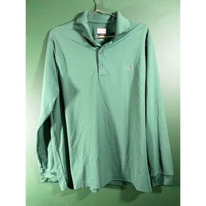 Grey Norman - PlayDry - Men's Green Long Sleeve Logo Polo Shirt - Size L